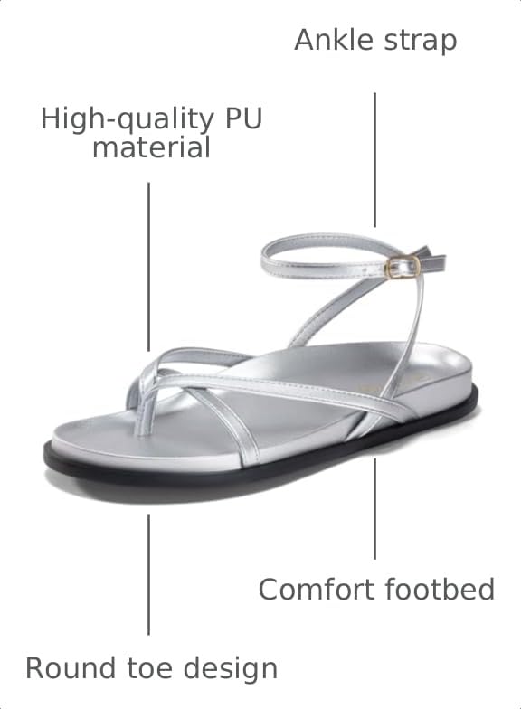 Image of Coutgo Women's Strappy Flat Sandals