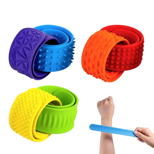 TranRantic 6 stycken Sensoriska leksaker autism, anti-stressleksaker barn, silikon texturerade fidget leksaker för barn och vuxna för kontorsresor, stretch, stresslindring