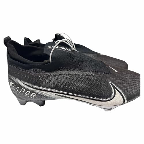 Nike Men's Vapor Edge Elite-360 Flyknit Football Cleats Shoes Black/White #CV6282-009 - Size Men's 16