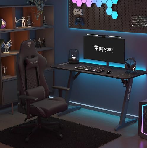 Gaming Stoff Spellcaster Bürostuhl Zocker Gamer Ergonomischer Stuhl Armlehne Einteiliger Stahlrahmen Einstellbarer Neigungswinkel Schwarz, 43-52 x 69,5 x 57, 5902659841537 – Bild 3