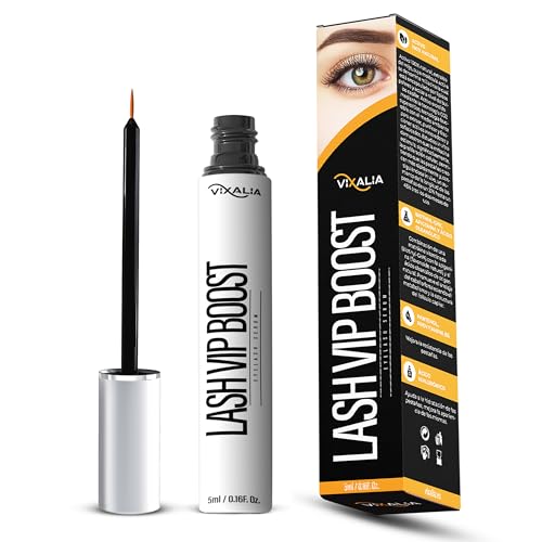 Vixalia Serum Crece Pestañas 5 ML Profesional | LashVip Boost Suero para el Crecimiento de Pestañas, Más Largas, Fuertes y con Densidad, Tratamiento Fortalecedor y Alargador para Pestañas y Cejas
