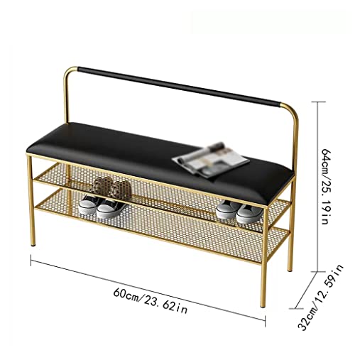 Banc à chaussures entrant dans la porte avec étagère de rangement simple - 4