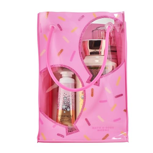 Bath & Body Works Champagne Toast Gift Set with Body Wash, Fine Fragrance Mist, Lotion, & Hand Cream – Personal Care Collection for Gifts or Individual Use, Champagne & Sparkling Berry Scent - 1 Pack