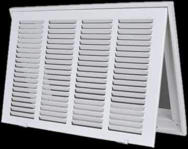 HBW 24"x14" Stamped Face Steel Filter Return Grille Vent Cover White Poweder Coating with Frame Outside Dimension 26.6"x16.6"