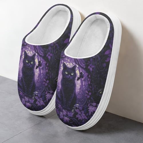 Memory Foam Slippers for Women and Men,Unisex-Adult Fuzzy Flat Slides for All Saints' Day4