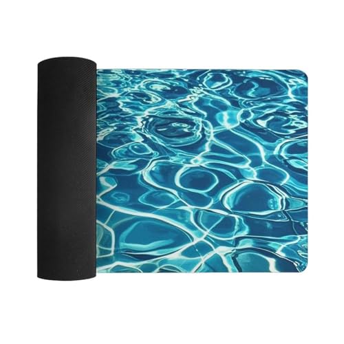 Blue Aqua Pool Water Desk Pad Protector Large Waterproof miniatura 3