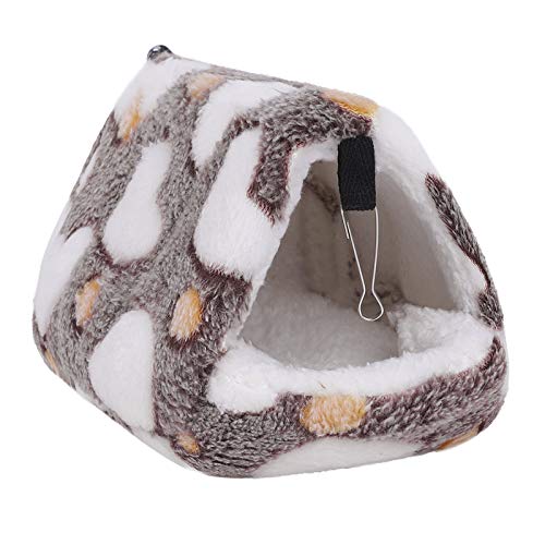 Image of Warm Bird Nest House Winter Parrot Hanging Hammock Cage Tent Plush Bird Hut Hideaway Cute Guinea Pig Hamster House Cave Small Animal Sleeping Bed for Gerbil Parakeet Squirrel Hedgehog