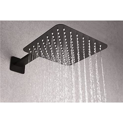 Mice - Conjunto termostático de ducha Color Negro Mate con sistema TURN CLEAN SYSTEM Tecnología de última generación - Griferia Baño, duchas empotradas