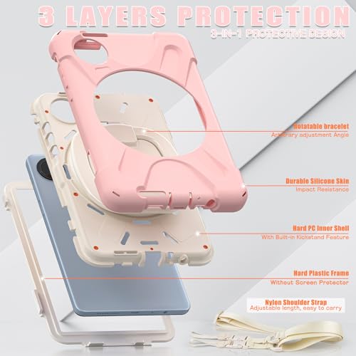 Funda Xiaomi Redmi Pad SE 8.7 antichoque con soporte giratorio 360 4