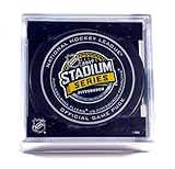 2017 Stadium Series Pittsburgh Flyers vs Penguins NHL Official Game Puck New - Hockey Cards