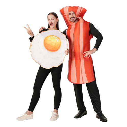 DSplay Fried Egg and Bacon Costume Couples...