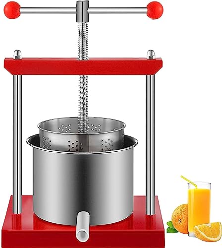 HACSYP Torchio per UVA Torchio for Frutta, Macchina for la vinificazione del Vino, Formaggio in Acciaio Inossidabile, separazione del Vino e Succo di spremitura, for Miele, Produzione di Olio