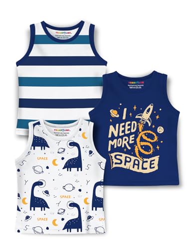 Image of Trampoline Boys Sleeveless All Over Printed T-Shirt Pack of 3