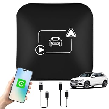 Carplay Sem Fio, Adaptador Wireless 2 em 1 para CarPlay e Android Auto, Conversor de Conexão com Fio para Sem Fio, Compatível com Sistemas Originais