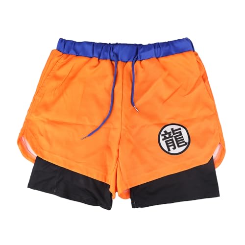 Rulercosplay Pantalones cortos activos de anime de doble capa Akatsuki con estampado...