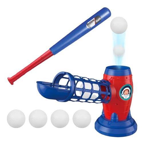 Generisch Máquina de lanzamiento de béisbol para niños, equipo de entrenamiento de raqueta con mando a distancia, herramienta de desarrollo de habilidades motoras finas, herramienta de desarrollo de