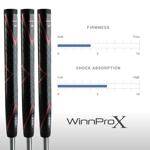 Winn Pro X 1.18 Midsize Putter Grip - Black & Red
