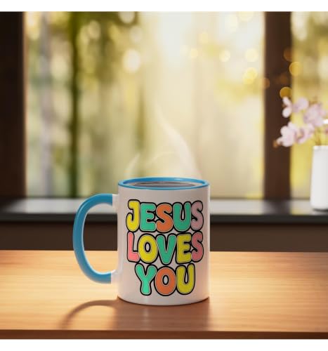 Taza de Cerámica Jesus Loves You Faith and Inspiration 11oz miniatura 3