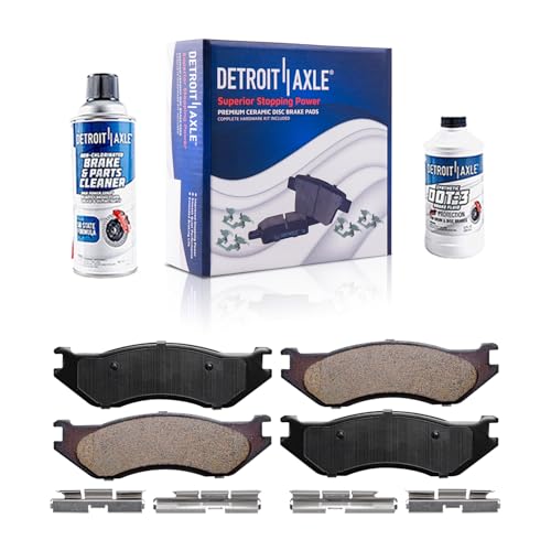 Image of Detroit Axle - Front Brake Pads for 03-06 Dodge Durango 02-05 Ram 1500
