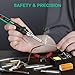 Soldering Iron Kit, 70W Soldering Gun with LED Digital Display, Adjustable Temperature 356-932℉ Solder Kit for Electronics, Includes 5pcs Tips, Stand, Solder Wire, Sponge, Paste, Green