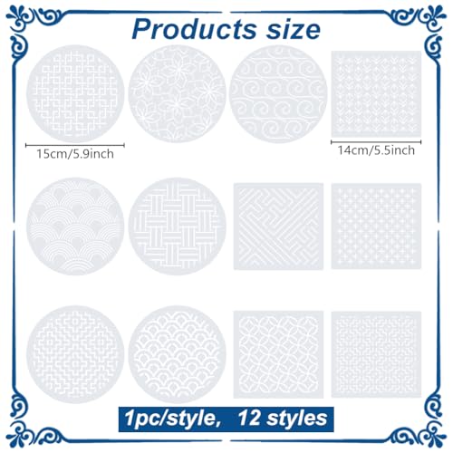 Pochoirs Sashiko anti-erreur pour tracer facilement vos motifs de broderie japonaise - 3