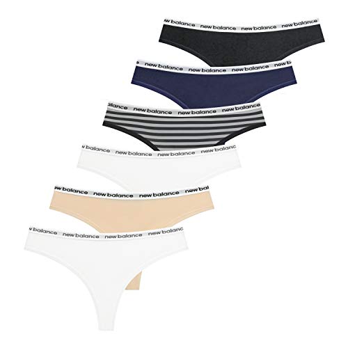 New Balance Women's Premium Performance Thong with Logo Printed Elastic Waistband