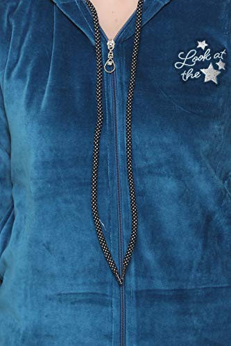 Image of CUPID Regular Fit Velvet Track Suit for Woman, Winter Wear Velvet Night Suit Set with Pockets for Sports, Night, Jogging, Daily Gym Wear L to 5XL
