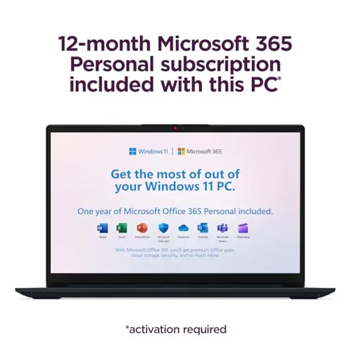Image of Lenovo IdeaPad Slim 3i • 2026 • 15.6 inch Anti-Glare Laptop Computer• Microsoft Office 365 • Intel Processor • 8GB DDR5 • 128GB SSD • Windows 11 • Copilot AI • School, Business & Productivity