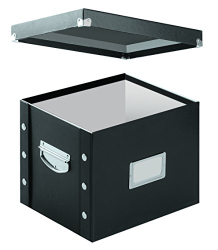 Snap-N-Store Snap Together File Box, Letter, Glossy Black (SNS01533)