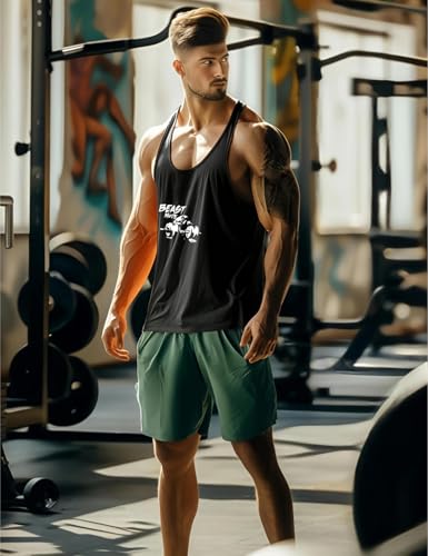 Image of furrr Men's Gym Vest for Bodybuilding | Printed Stringer Tank Top | Muscle & Training Wear