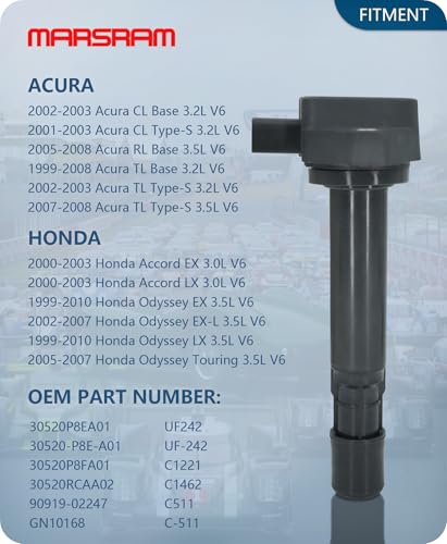 Marsram UF242 Ignition Coil Pack Set for Honda and Acura V6 – 6 Pieces - Image 4
