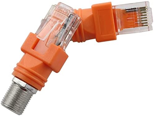 BLLNDX RF to RJ45 Converter 2PCS F Female to RJ45 Male Coaxial Barrel Couplers Adapters Straight Connectors