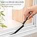 Deck Brush with Long Handle, Floor Scrub Broom for Shower, 50'' Outdoor Scrubber for Carpet, Boat, Patio, Garage, Concrete Cleaning