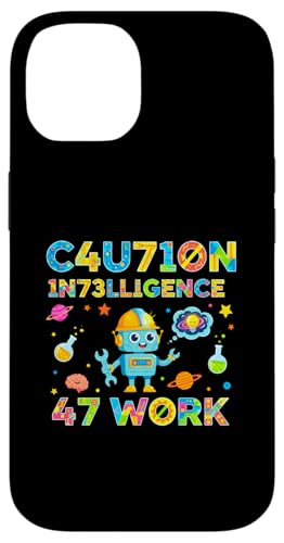 Caution Intelligence At Work Leetspeak �Q�[�}�[ �ʔ����f�U�C�� �X�}�z�P�[�X iPhone 14 �p