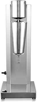 Commercial Milkshake Maker Machine, Single Head Electric Milk Shake Machine, Stainless Steel Milkshake Blender with Double Disc Mixing Shaft, 180W 110V 2-Speed 18000RPM, Drink Mixer Malt Maker Machine