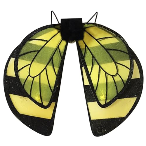 TTTLLNN Butterfly Wing Bees Wing Bees Costume Set With Headband Set Halloween Cosplay Costume Accessories (No headband)