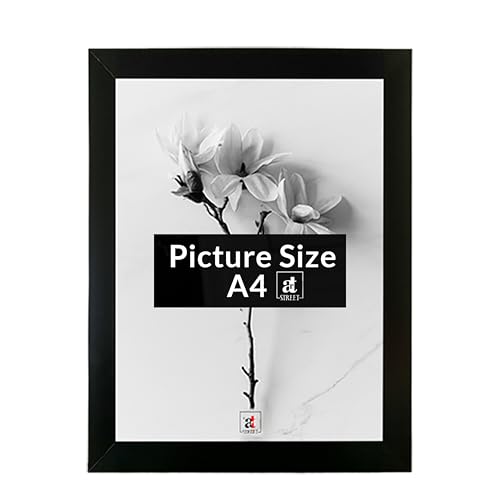 Image of Art Street Hanging Picture Frame for Wall Hanging Photo Frames for Wall Decoration Home Decor Photo Frame for Diwali Decoration Picture Frames A4 Size Black 20x30 cm