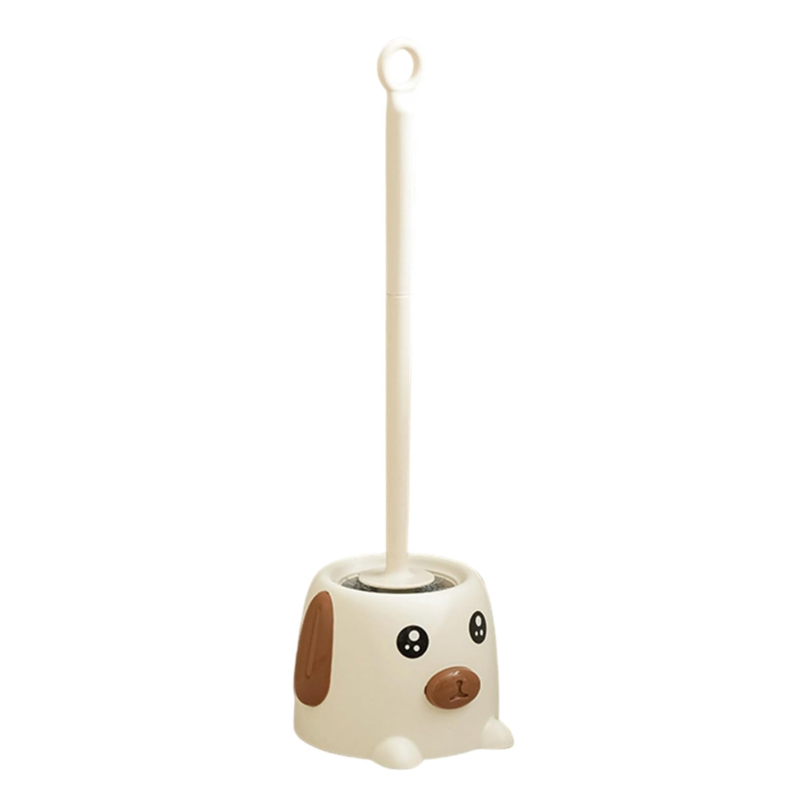 Dog Shape Toilet Cleaning with Strong Holders Middle Stiffness Not Rusts Handle Small Bathroom Organization Accessory Deeping Cleaning Bristles Toilet Brush