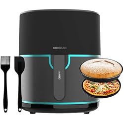 Cecotec Freidora de Aire sin Aceite de 6,5 L Cecofry Fantastik Inox 6500 Pack Air Fryer 1700 W, Acero Inox, 9 Menús, Tecnología Perfect Cook, 80-200grados C, Tiempo Ajustable, Pack de Accesorios