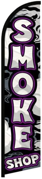 Smoke Shop (Purple) Windless Swooper Flag Feather Banner
