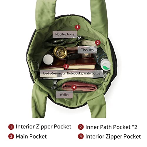 Hsitandy Tote Bag For Women, Crossbody Bags Purses For Women Crossbody Bag Quilted Tote Shoulder Bag Fashion Travel Handbag With Zipper #TOP2