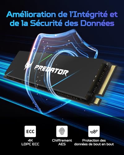 Image of Predator M.2 SSD 2TB GM7000 with DRAM cache NVMe 1.4 2280 PCIe Gen4x4 Ultra high speed (maximum read: 7400MB /s, max write: 6700MB /s) 3D NAND TLC Internal SSD Compatible with PS5 Pro - BL.9BWWR.106