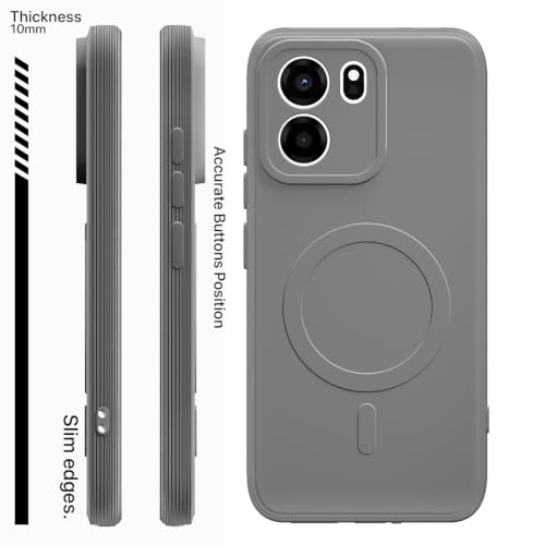 Image of Pikkme Back Cover for OnePlus Nord CE 6 5G Soft Matte Silicone Mag-Safe Design (Mag-Safe Not Support) Camera Protection | Slim Fit Bumper Cover (Grey)