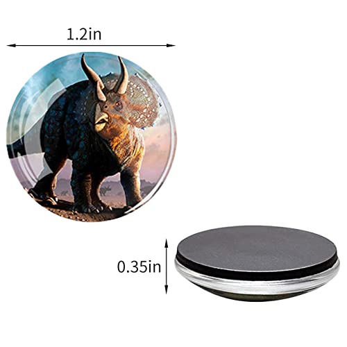 Imanes de dinosaurio para refrigerador de vidrio, 12 unidades miniatura 6