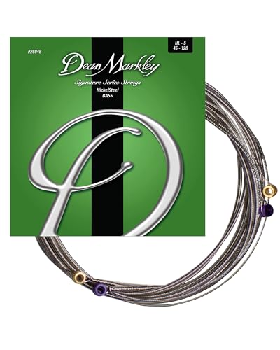 【中古】 Dean Markley 5弦ベース弦 ニッケル Nickel Steel Bass Signature Series 2604B Medium Light 5 String .045-.128 41jJ0pG6w3L.jpg