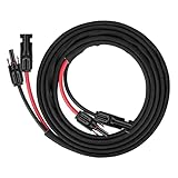 Geosiry Twin Wire Solar Panel Extension Cable - 10FT 10AWG(6mm²) Solar Extension Cable with Female...