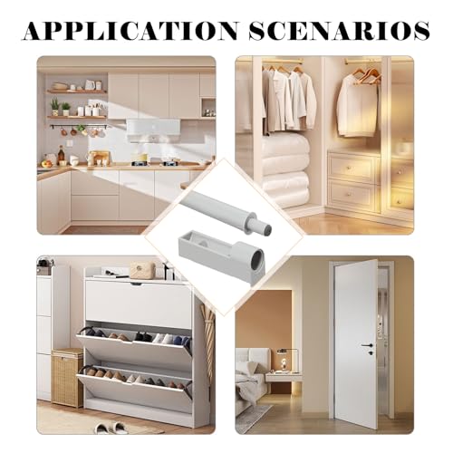 20 Stück Schranktür Dämpfer, Softclose Nachrüsten, Türdämpfer Gegen Knallende Türen, Türdämpfer Drucktüröffner Möbeltürdämpfer Türschnäpper für Küchenschrank Büro Schränke Türen (Grau)