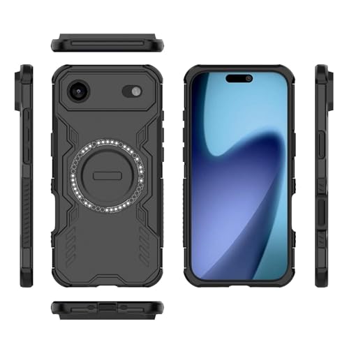 Image of Back Cover Case for Apple iPhone Air (17 Air) | 360 Protection Mobile Phone Case Mag-Safe | Camera Protection | i Phone Air Back Cover | iPhoneAir - Black TPU+PC