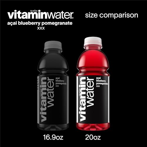 Image of vitaminwater XXX Acai Blueberry Pomegranate Nutrient Enhanced Flavored Water Beverage, 20 fl oz Bottles, 12 Pack