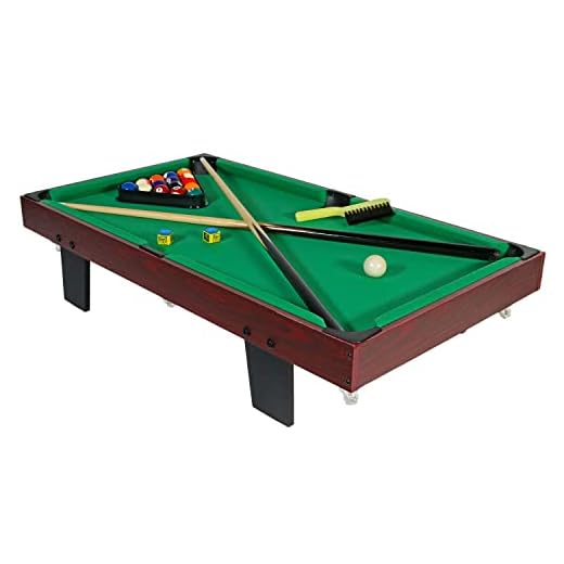 Sunnydaze 36-Inch Indoor Mini Tabletop Pool Table Set with 1 Triangle, 16 Balls, 2 Cues, 2 Pieces of Chalk and 1 Brush - Small Billiards Game Table with Accessories